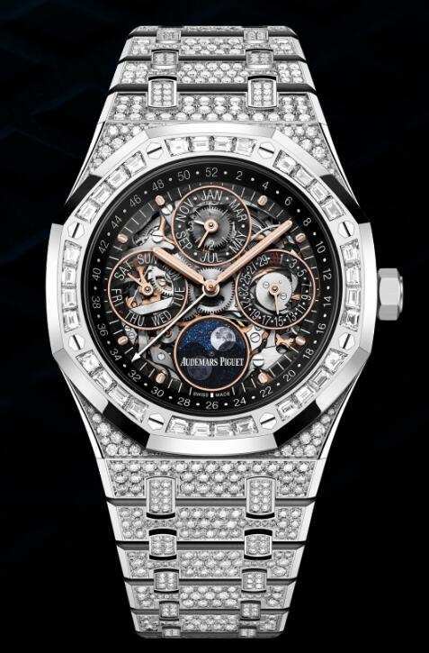 Audemars Piguet Replica Watch Royal Oak Perpetual Calendar 41 White Gold Diamond 26625BC.ZZ.1223BC.02